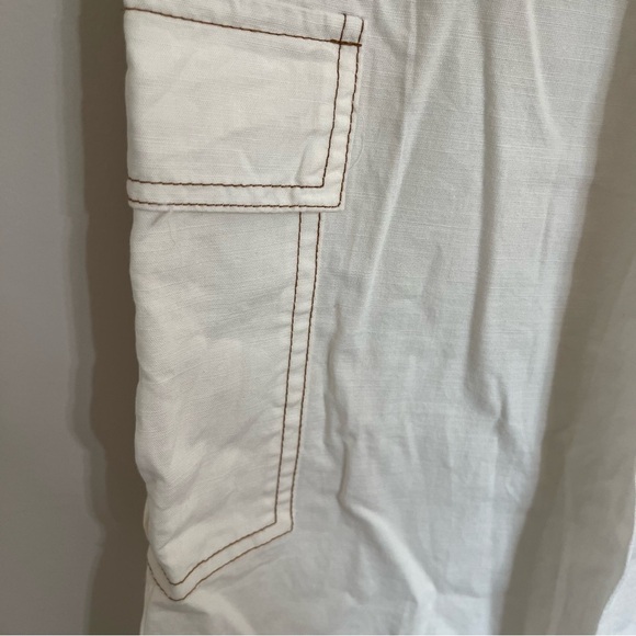 Girls' Art Class High-Rise Wide Leg Jeans White Contrast Stitching Size Large 10 - Picture 2 of 11